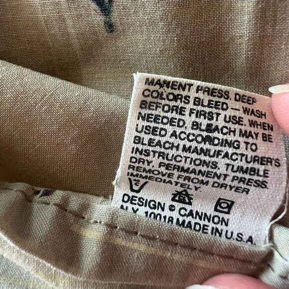 RARE VINTAGE 70's Fishing Lure Cotton Blend Twin Flat Sheet By Cannon Fieldcrest - Picture 4 of 9